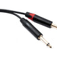 SYSTEM-S Audio Y jack cable 100 cm 2x 6.35 mm 2-pin plug to 1x plug AUX adapter