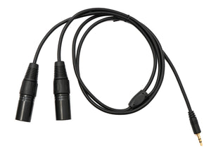 SYSTEM-S Y Câble audio XLR 100 cm 3 broches 2x fiche vers jack AUX 3,5 mm adaptateur prise TRS 3 broches