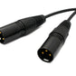 SYSTEM-S Y Audio XLR cable 100 cm 3-pin 2x plug to jack AUX 3.5 mm 3-pin TRS plug adapter