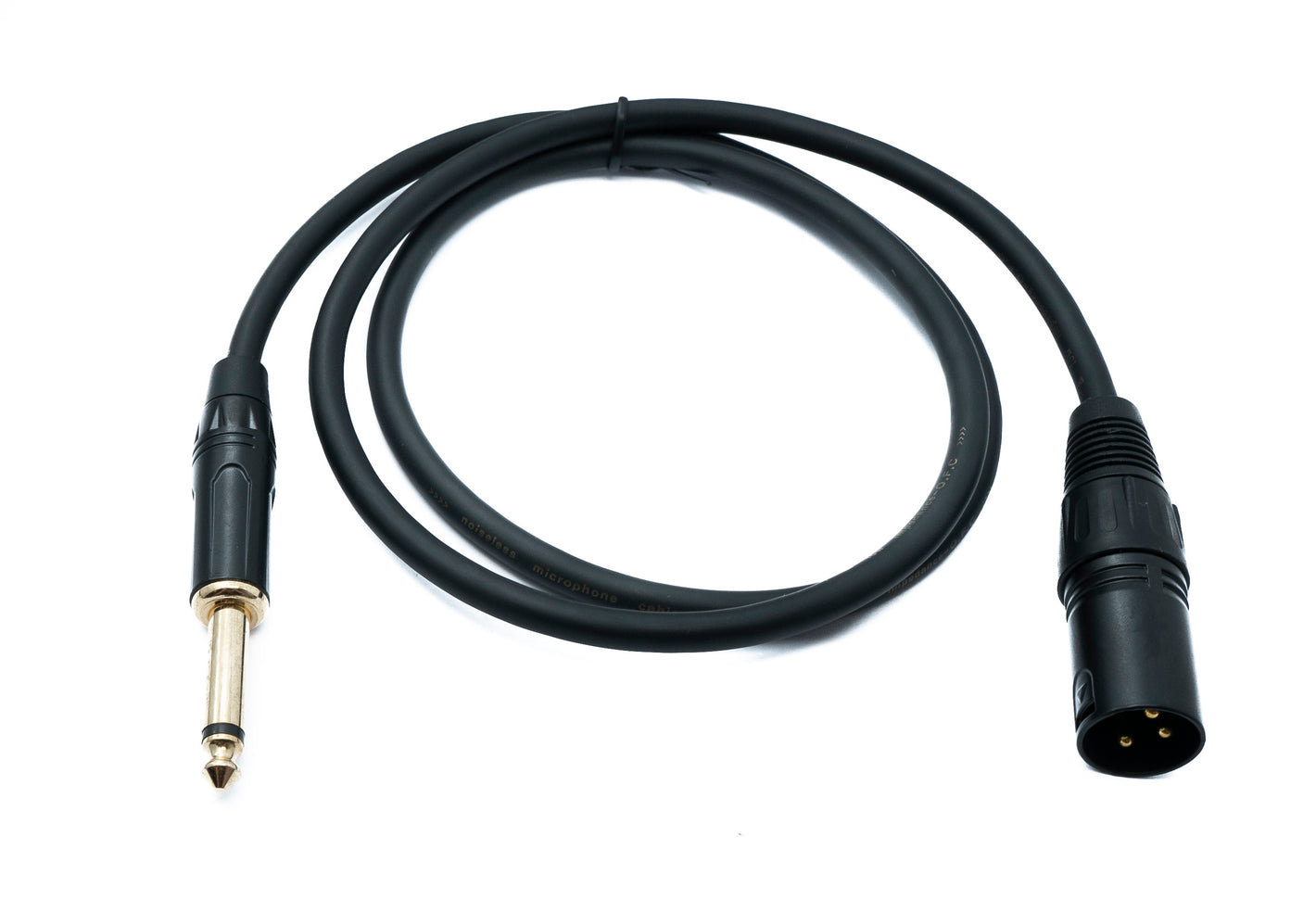 SYSTEM-S Audio XLR Kabel 100 cm 3 polig Stecker zu Klinke AUX 6,35 mm 2 polig TS Stecker Adapter