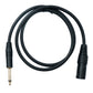 SYSTEM-S Audio XLR cable 100 cm 3-pin plug to jack AUX 6.35 mm 2-pin TS plug adapter