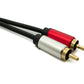 SYSTEM-S Audio Cinch 2 RCA cable 100 cm plug to AUX jack 3.5 mm 3-pin plug adapter