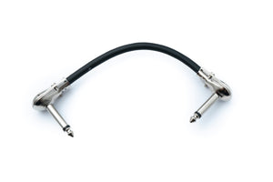 SYSTEM-S audio jack cable 15 cm AUX 6.35 mm 2-pin male to male angle adapter