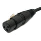 SYSTEM-S Audio XLR Kabel 50 cm 5 polig Stecker zu 3 polig Buchse Adapter in Schwarz