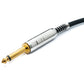 SYSTEM-S audio jack cable 100 cm 6.35 mm 2-pin male to male kink protection angle AUX adapter