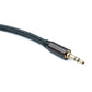 SYSTEM-S Audio Y jack cable 100 cm 2x 6.35 mm 2-pin plug to 3.5 mm 3-pin plug braided AUX adapter