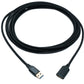 SYSTEM-S USB 3.0 cable 5 m type A male to female braided 5 Gbit/s adapter in black