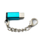 SYSTEM-S USB 3.1 Adapter Type C Male to 2.0 Micro B Female Chain in Blue