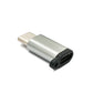 SYSTEM-S USB 3.1 adapter type C plug to 2.0 Micro B socket chain in grey