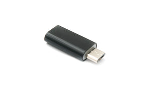 SYSTEM-S USB 3.1 adapter type C female to 2.0 Micro B male in black