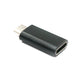 SYSTEM-S USB 3.1 adapter type C female to 2.0 Micro B male in black