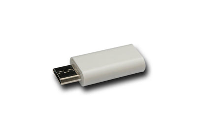 Adaptateur SYSTEM-S USB 3.1 type C femelle vers 2.0 Micro B mâle en blanc