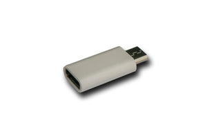 Adaptateur SYSTEM-S USB 3.1 type C femelle vers 2.0 Micro B mâle en blanc