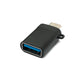 SYSTEM-S USB 3.1 Adapter Typ C Stecker zu 3.0 Typ A Buchse Schlaufe in Schwarz