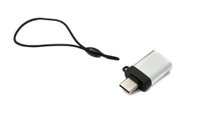 SYSTEM-S USB 3.1 adapter type C plug to 3.0 type A socket loop in anthracite