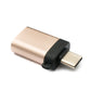 SYSTEM-S USB 3.1 Adapter Typ C Stecker zu 3.0 Typ A Buchse Schlaufe in Rosa Gelb