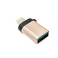 Adaptateur SYSTEM-S USB 3.1 type C mâle vers boucle femelle 3.0 type A en rose jaune