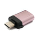 SYSTEM-S USB 3.1 Adapter Typ C Stecker zu 3.0 Typ A Buchse Schlaufe in Pink