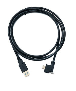 SYSTEM-S USB 3.1 Kabel 200 cm Typ C Stecker zu 3.0 A Stecker Winkel Left Right Angled