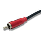 SYSTEM-S Y Cinch RCA Kabel 25 cm 1 polig Stecker zu 2x Stecker Audio in Schwarz