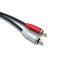 SYSTEM-S Y Cinch RCA Kabel 25 cm 1 polig Stecker zu 2x Stecker Audio in Schwarz
