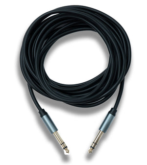 SYSTEM-S Audio Klinke Kabel 5 m AUX 6,35 mm 3 polig TRS Stecker zu Stecker Adapter