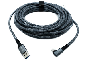 USB 3.2 Gen 1 Kabel 7m Typ C Stecker zu 3.0 Typ A Stecker Winkel Schwarz