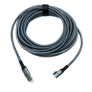 USB 3.2 Gen 1 Kabel 7m Typ C Stecker zu 3.0 Typ A Stecker Winkel Schwarz