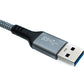 USB 3.2 Gen 1 Kabel 7m Typ C Stecker zu 3.0 Typ A Stecker Winkel Schwarz