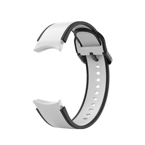 Bracelet en silicone 20 mm pour montre intelligente Samsung Galaxy Watch 5 4 Noir Blanc