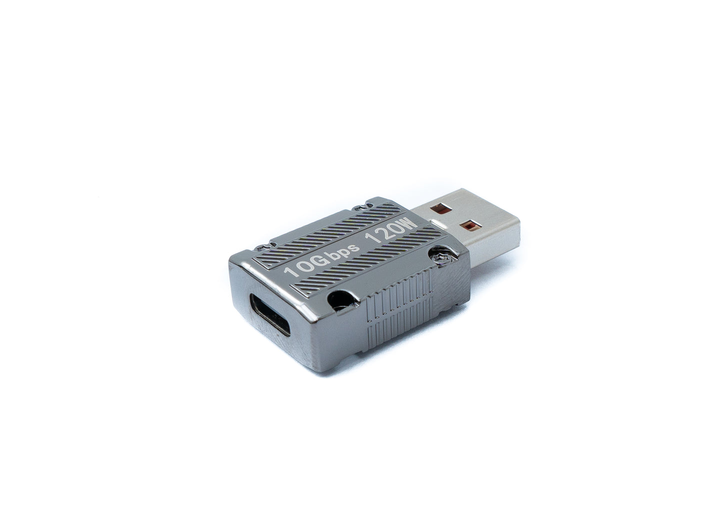 USB 3.1 Gen 2 adapter type A male to type C female cable in gray