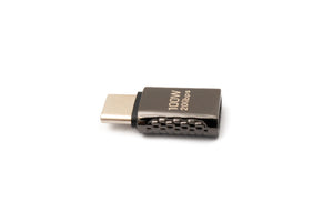 SYSTEM-S USB 3.2 Gen 2 Adapter 20A 100W Typ C Stecker zu Buchse Kabel in Grau
