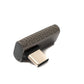 SYSTEM-S USB 3.2 Gen 2 Adapter Typ C Stecker zu Buchse Winkel Kabel in Grau