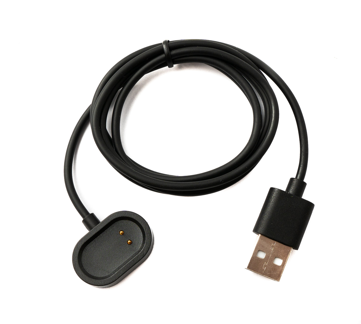 SYSTEM-S USB 2.0 Kabel 100 cm Ladestation für Realme Band 2 Smartwatch in Schwarz