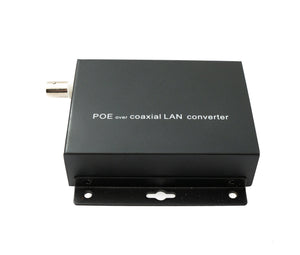 SYSTEM-S 75 Ohm IP Extender Set LAN RJ45 zu BNC Koaxialkabel in Schwarz