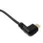SYSTEM-S USB 2.0 Kabel 120 cm Typ A Stecker zu Micro B Stecker Spirale Winkel in Schwarz