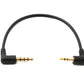 SYSTEM-S Audio Kabel 15 cm 2,5 mm Klinke Stecker zu 3,5 mm Stecker Winkel AUX Adapter Schwarz