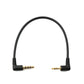 SYSTEM-S Audio Kabel 15 cm 2,5 mm Klinke Stecker zu 3,5 mm Stecker Winkel AUX Adapter Schwarz