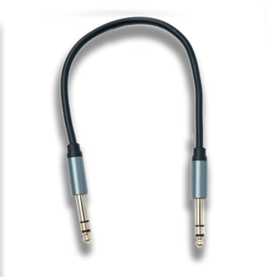 SYSTEM-S Audio Klinke Kabel 30 cm AUX 6,35 mm 3 polig TRS Stecker zu Stecker Adapter