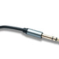 SYSTEM-S Audio Klinke Kabel 30 cm AUX 6,35 mm 3 polig TRS Stecker zu Stecker Adapter