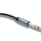 SYSTEM-S Audio Klinke Kabel 30 cm AUX 6,35 mm 3 polig TRS Stecker zu Stecker Adapter