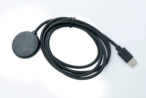 SYSTEM-S USB 3.1 Kabel 100 cm Ladestation für Fitbit Versa 4 3 Sense 2 1 in Schwarz