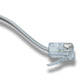 SYSTEM-S Festnetz Kabel 3 m 4P4C RJ9 Stecker zu Stecker Spirale in Weiß