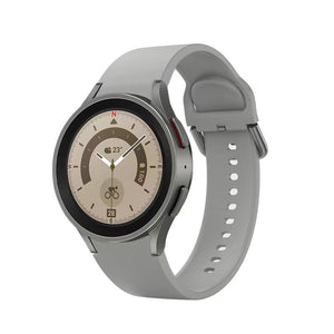 SYSTEM-S 20 mm silicone strap for Samsung Galaxy Watch 5 4 Smartwatch in grey