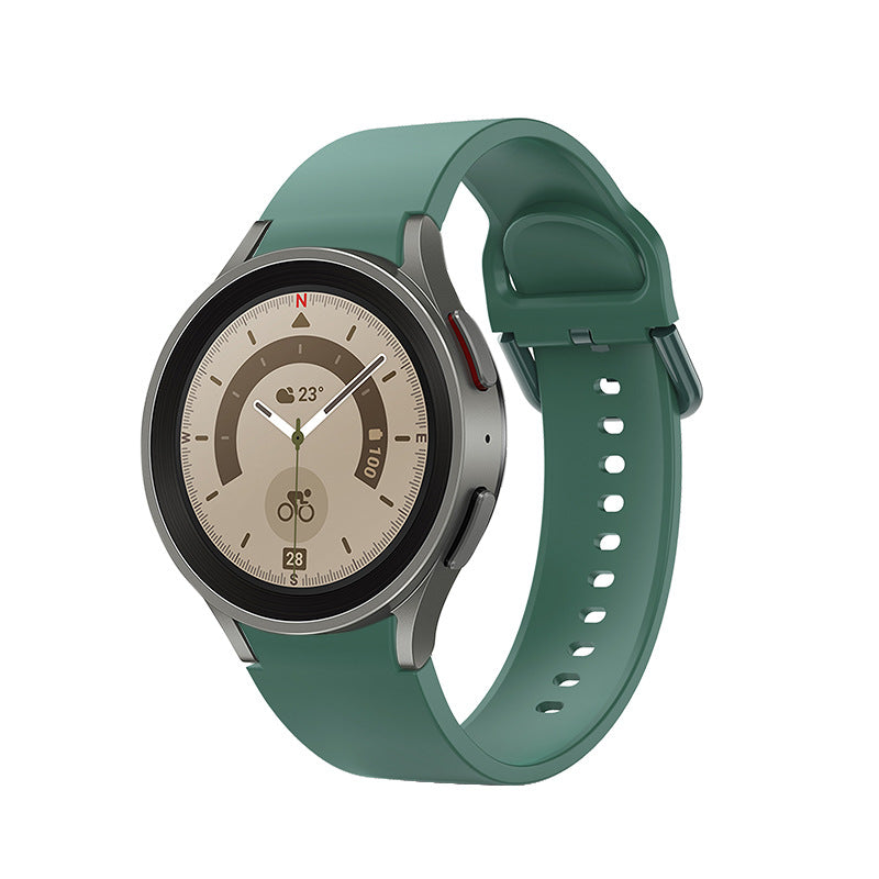 Cinturino in silicone da 20 mm per smartwatch Samsung Galaxy Watch 5 4 in verde