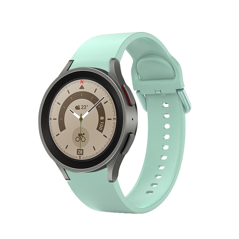 Correa de silicona de 20 mm para smartwatch Samsung Galaxy Watch 5 4 en color verde