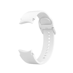 SYSTEM-S 20 mm silicone strap for Samsung Galaxy Watch 5 4 Smartwatch in white