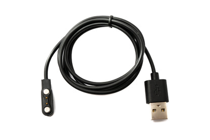 SYSTEM-S USB 2.0 Kabel 100 cm Ladekabel für Realme TechLife DIZO Watch R in Schwarz