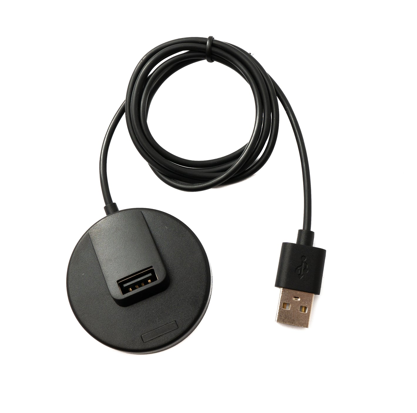 SYSTEM-S USB 2.0 Kabel 93 cm Ladestation Stecker zu Buchse für Smartwatch in Schwarz