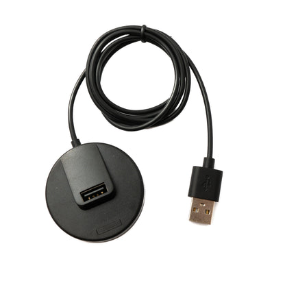 Cable USB 2.0 93 cm estación de carga macho a hembra para smartwatch en color negro